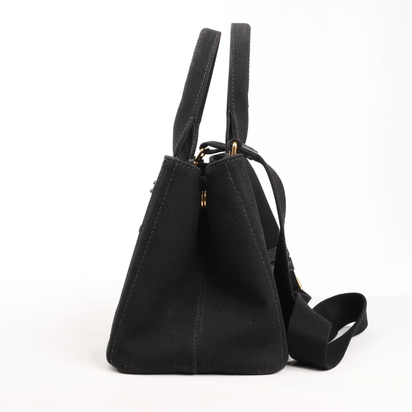 Prada Canapa Hawaii 2Way Handbag in Black x Orange