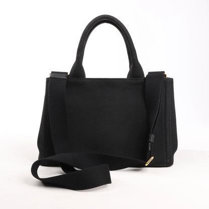 Prada Canapa Hawaii 2Way Handbag in Black x Orange