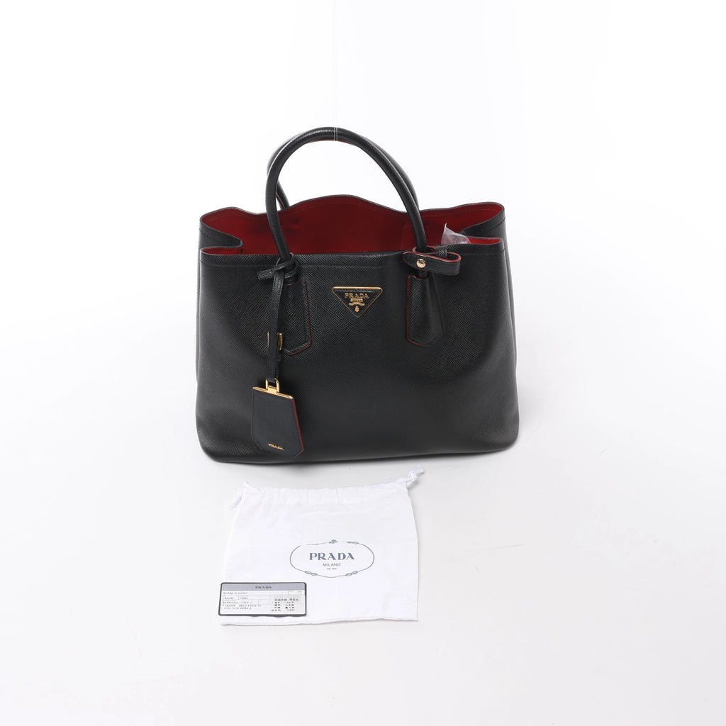 Bolso Prada Cuir Saffiano Lux de piel bidireccional en rosa