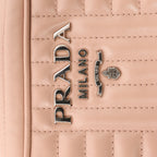 Prada Diagram Leather Chain Crossbody Bag in Pink 1BH083
