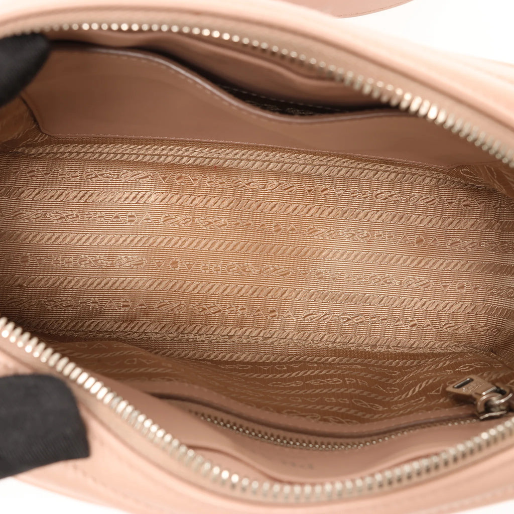 Prada Diagram Leather Chain Crossbody Bag in Pink 1BH083