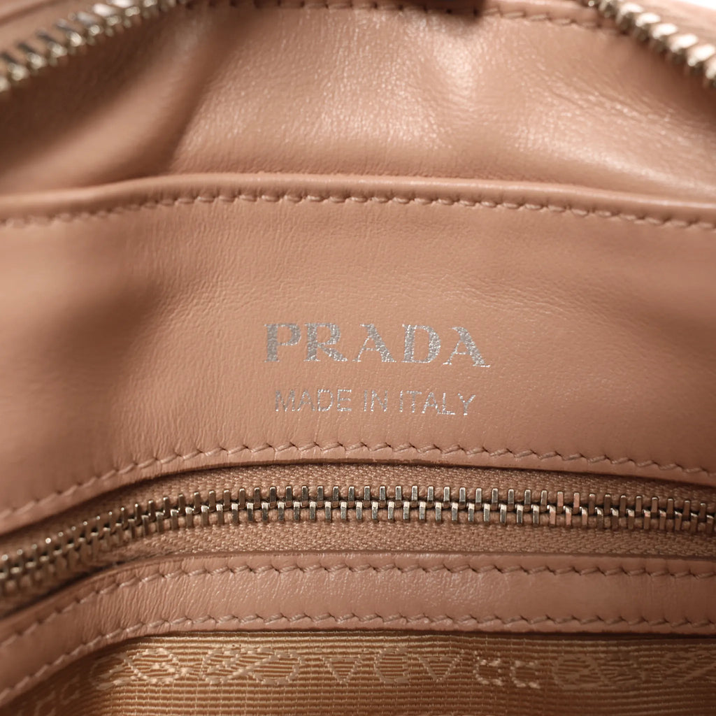 Prada Diagram Leather Chain Crossbody Bag in Pink 1BH083