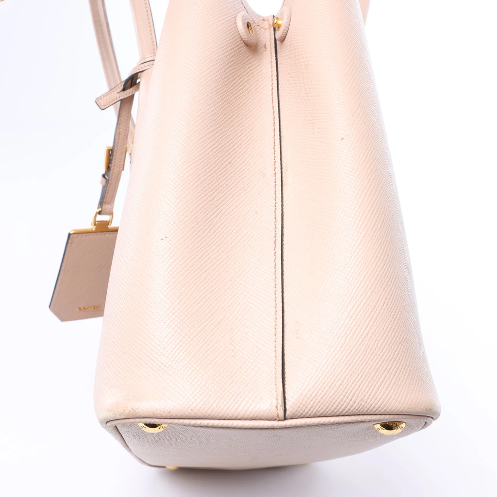 Prada Double Saffiano Leather Handbag in Pink
