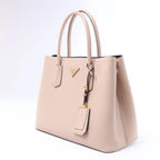 Prada Double Saffiano Leather Handbag in Pink
