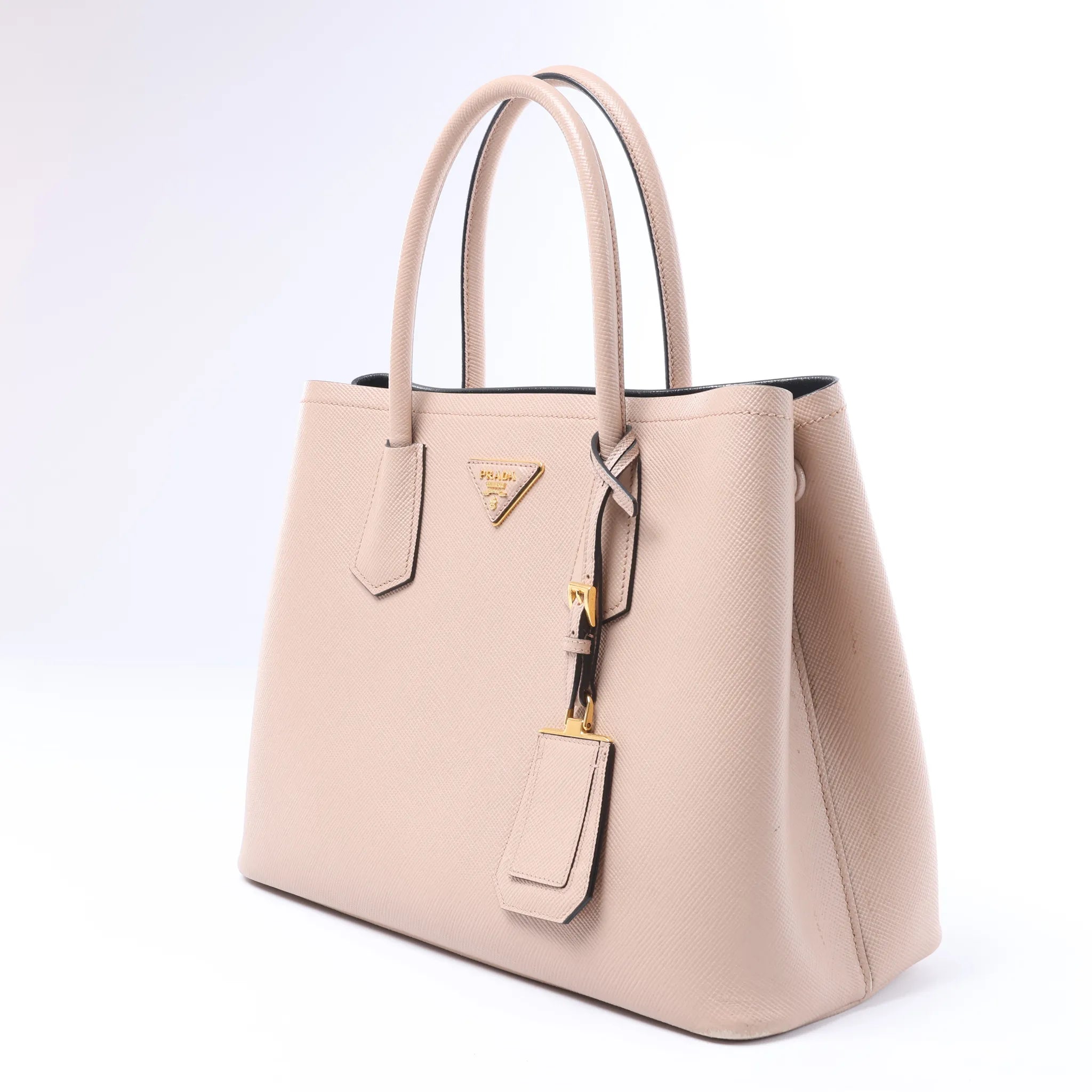Prada Double Saffiano Leather Handbag in Pink