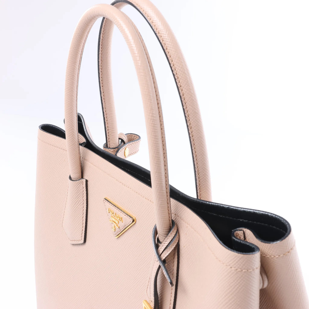 Prada Double Saffiano Leather Handbag in Pink