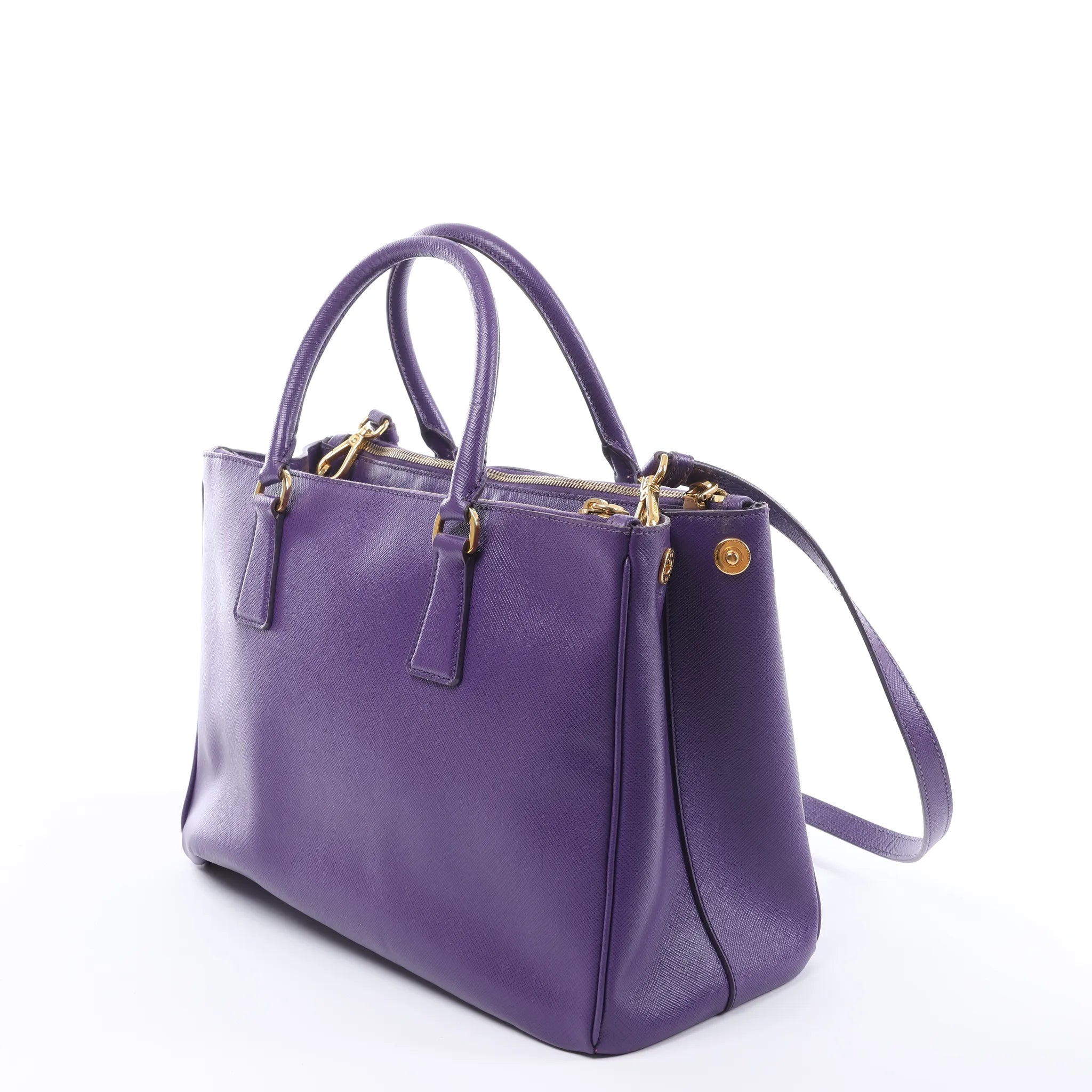 Prada Galleria Saffiano Lux Leather 2Way Handbag in Purple
