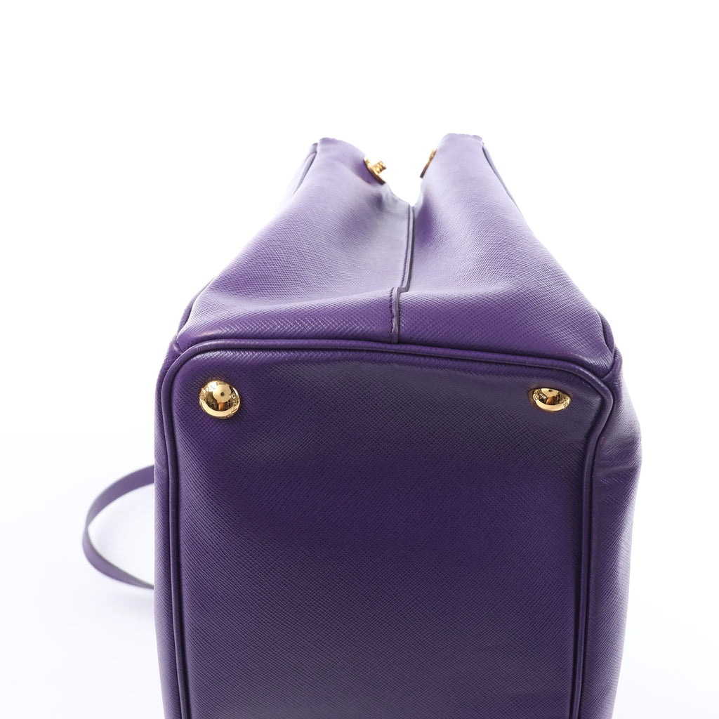 Prada Galleria Saffiano Lux Leather 2Way Handbag in Purple