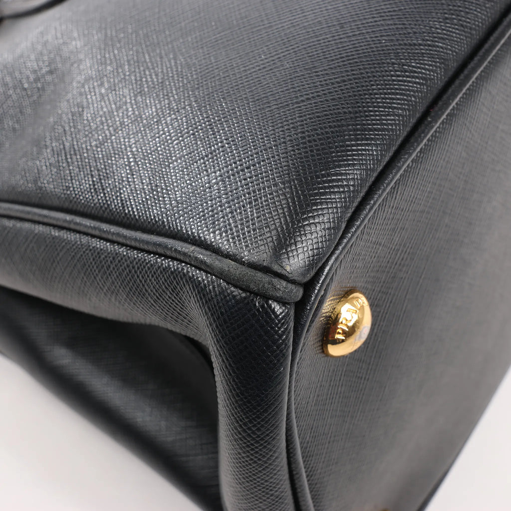Prada Galleria Saffiano Lux Leather 2Way Handbag in Black