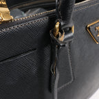 Prada Galleria Saffiano Lux Leather 2Way Handbag in Black