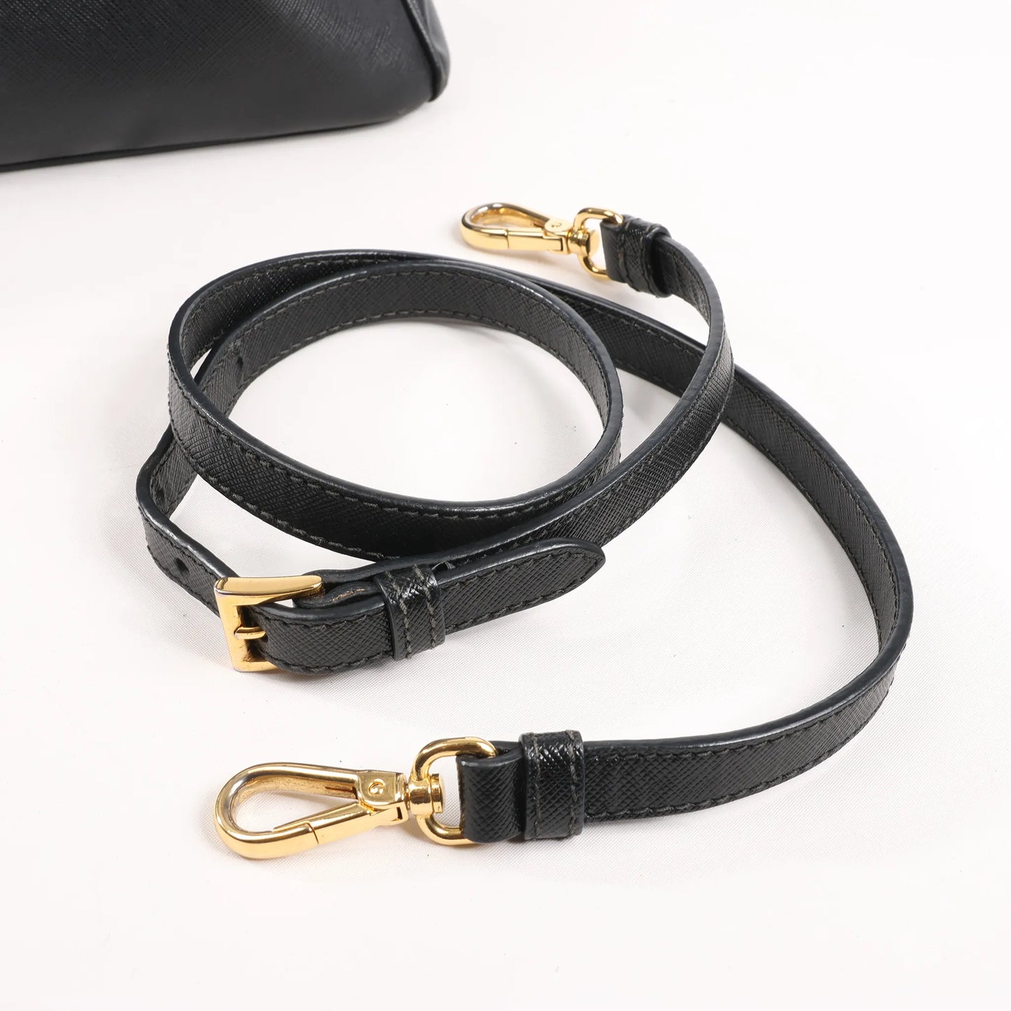 Prada Galleria Saffiano Lux Leather 2Way Handbag in Black