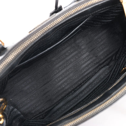 Prada Galleria Saffiano Lux Leather 2Way Handbag in Black