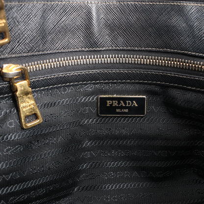 Prada Galleria Saffiano Lux Leather 2Way Handbag in Black