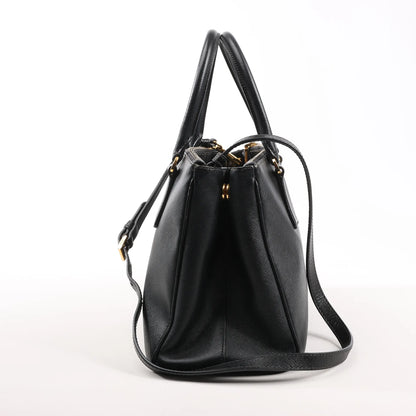 Prada Galleria Saffiano Lux Leather 2Way Handbag in Black