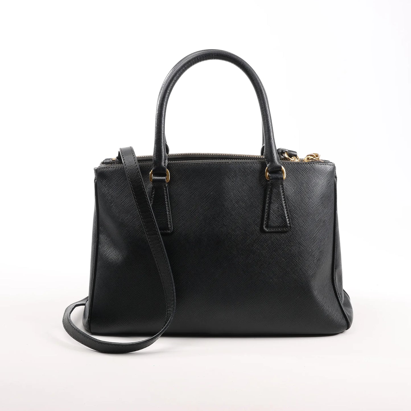 Prada Galleria Saffiano Lux Leather 2Way Handbag in Black
