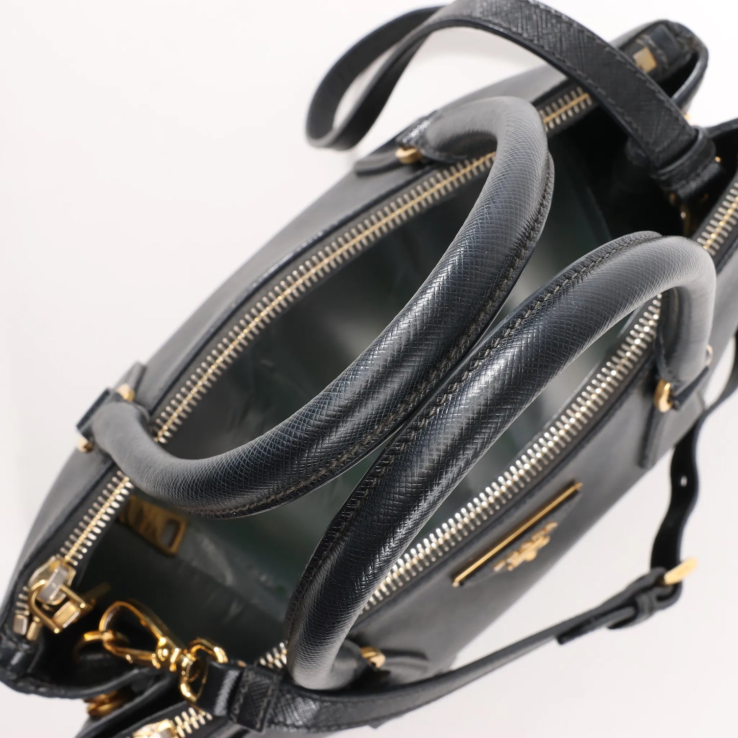 Prada Galleria Saffiano Lux Leather 2Way Handbag in Black