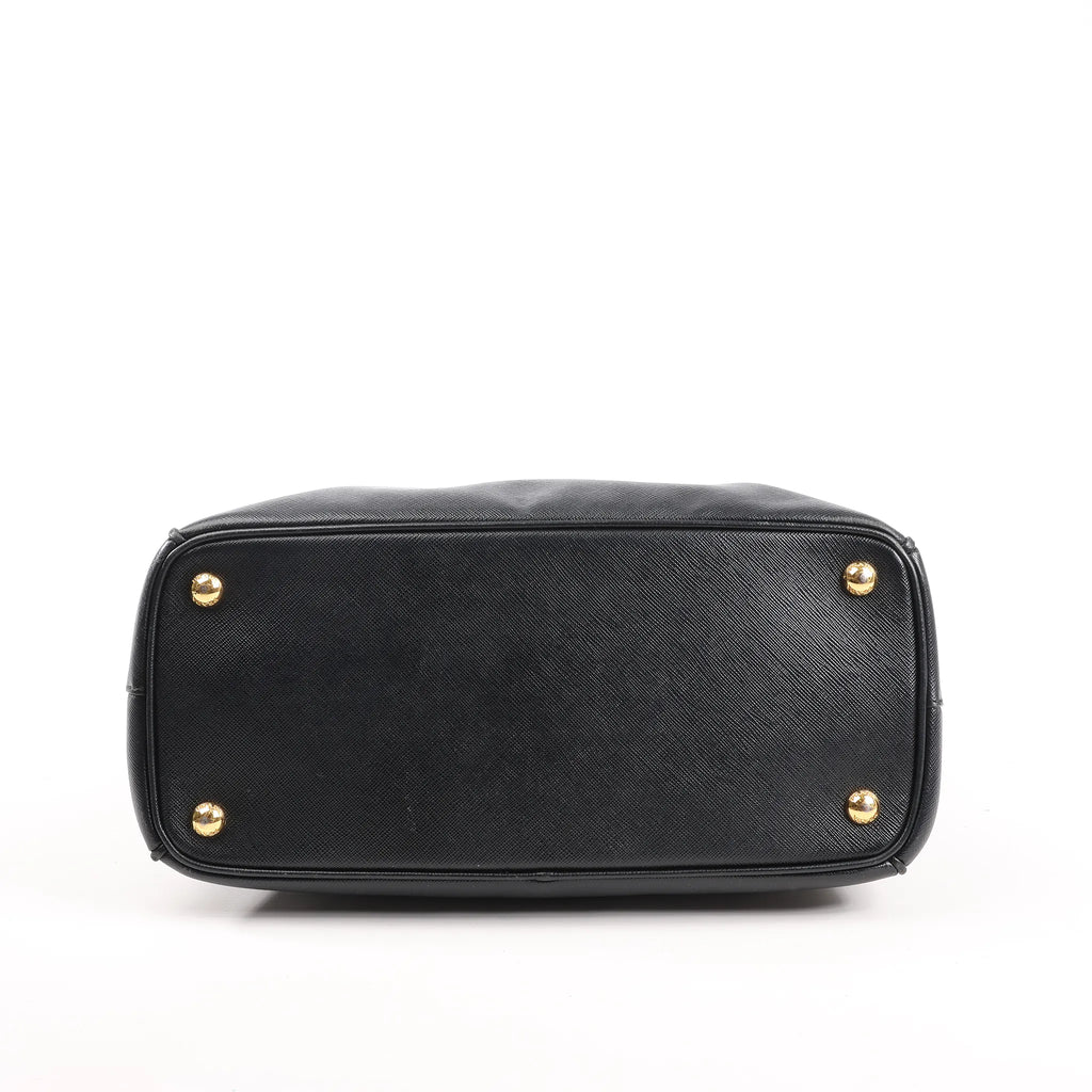 Prada Galleria Saffiano Lux Leather 2Way Handbag in Black