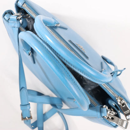 Prada Galleria Saffiano Lux Leather 2Way Handbag in Blue
