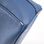 Prada Galleria Saffiano Lux Leather 2Way Handbag in Navy Blue 1BA274