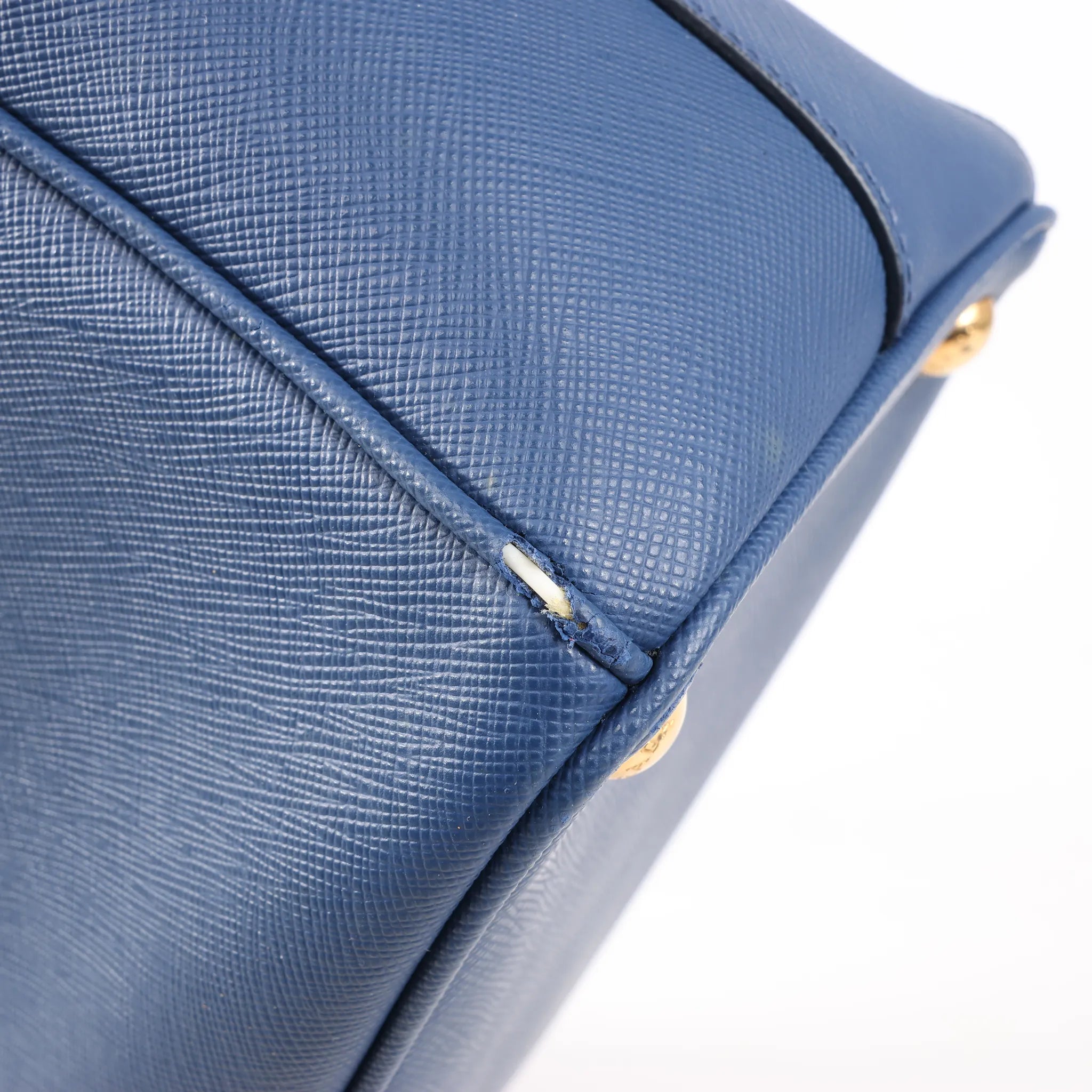 Prada Galleria Saffiano Lux Leather 2Way Handbag in Navy Blue 1BA274