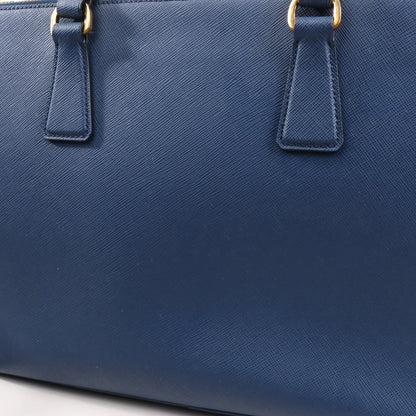 Sac à main Prada Galleria Saffiano Lux en cuir bleu marine, 2 en 1, référence 1BA274