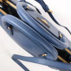 Prada Galleria Saffiano Lux Leather 2Way Handbag in Navy Blue 1BA274