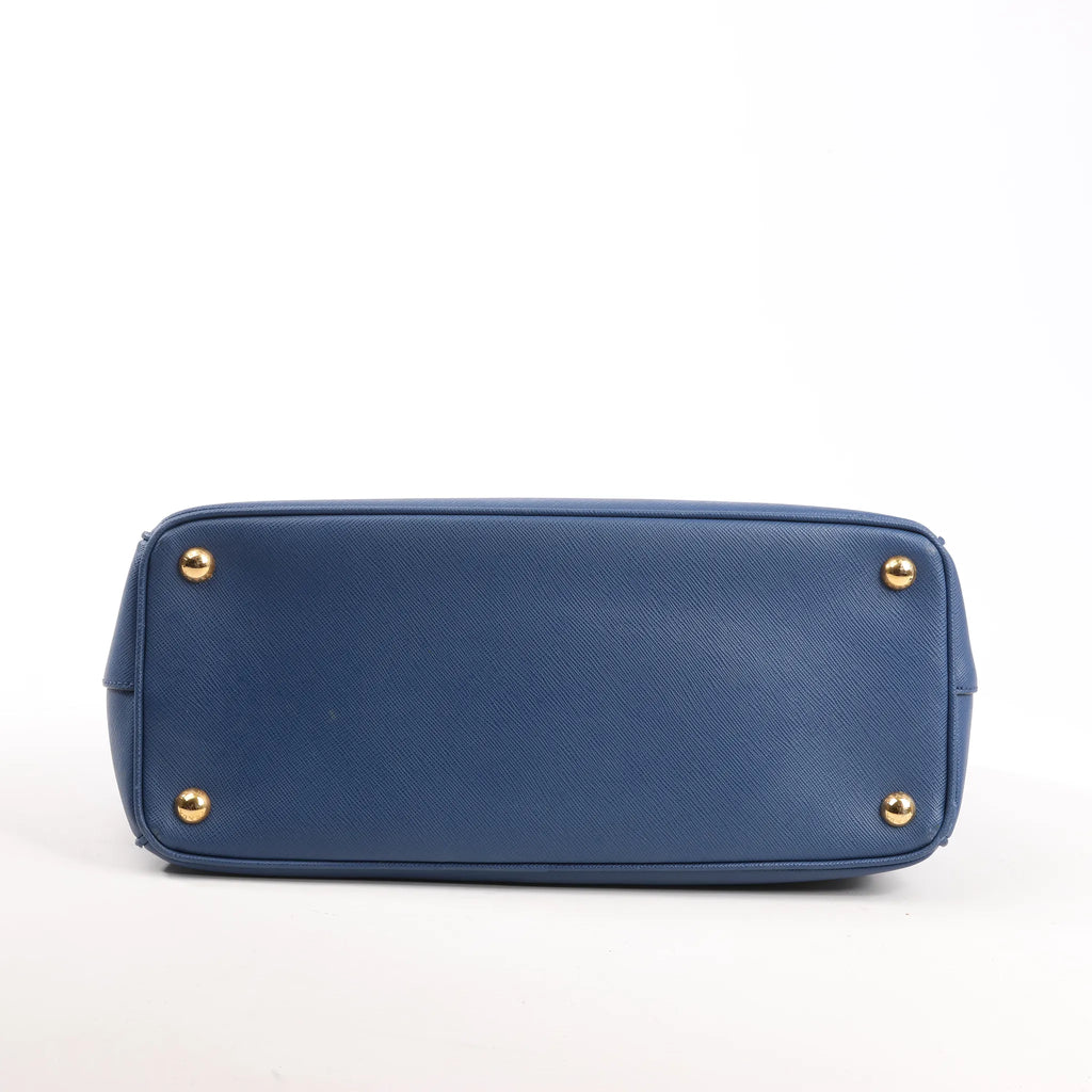 Prada Galleria Saffiano Lux Leather 2Way Handbag in Navy Blue 1BA274