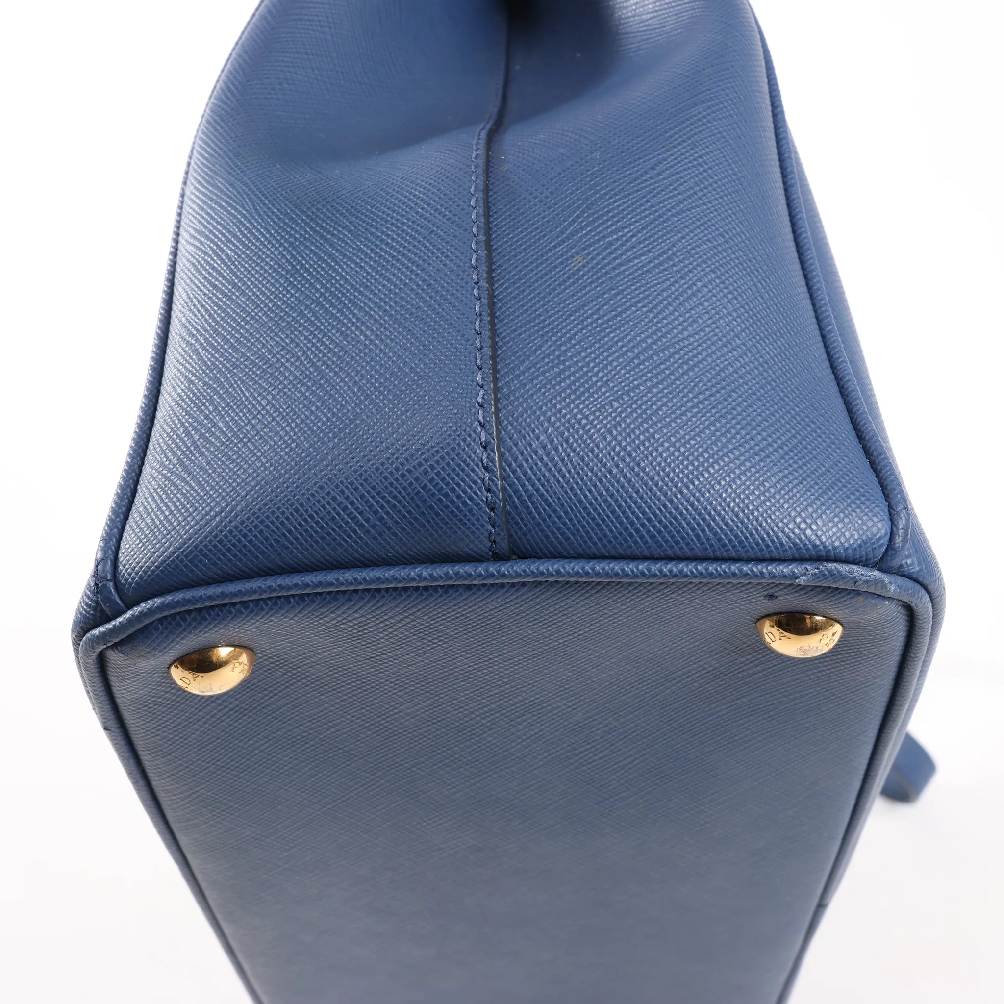 Prada Galleria Saffiano Lux Leather 2Way Handbag in Navy Blue 1BA274