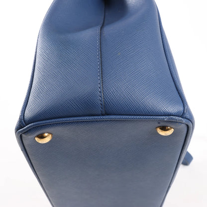 Sac à main Prada Galleria Saffiano Lux en cuir bleu marine, 2 en 1, référence 1BA274