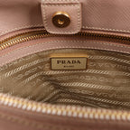 Prada Galleria Saffiano Leather 2Way Handbag in Beige