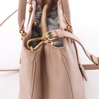 Prada Galleria Saffiano Leather 2Way Handbag in Beige