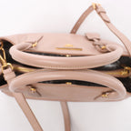Prada Galleria Saffiano Leather 2Way Handbag in Beige