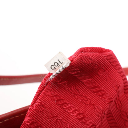 Prada Galleria Saffiano Lux Leather 2Way Handbag in Red x Orange