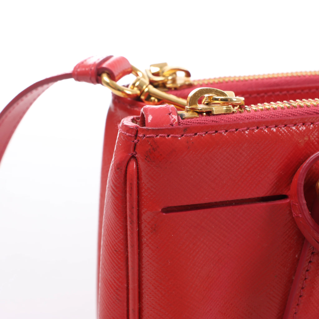 Prada Galleria Saffiano Lux Leather 2Way Handbag Red BN2316