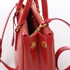 Prada Galleria Saffiano Lux Leather 2Way Handbag Red BN2316