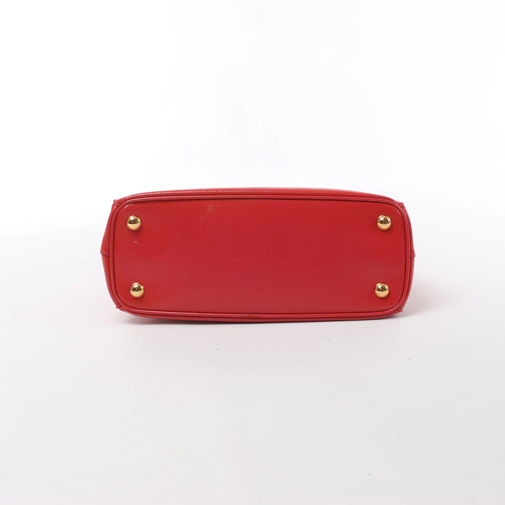 Prada Galleria Saffiano Lux Leather 2Way Handbag Red BN2316