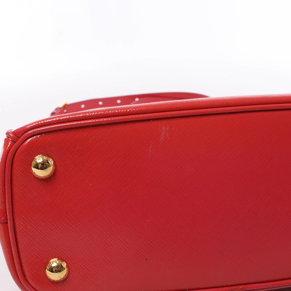 Prada Galleria Saffiano Lux Leather 2Way Handbag Red BN2316