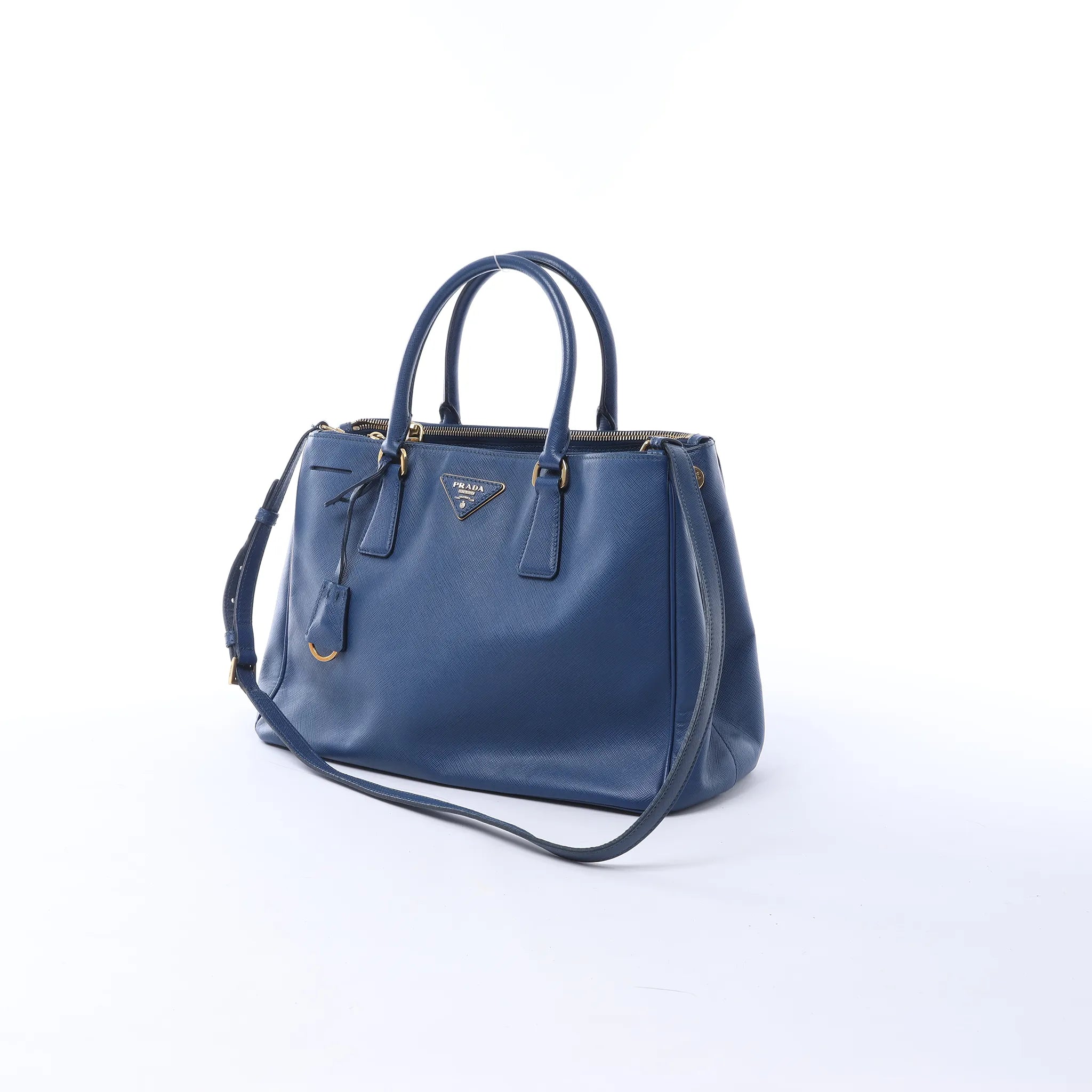 Prada Galleria Saffiano Lux Leather 2Way Handbag in Blue 324823