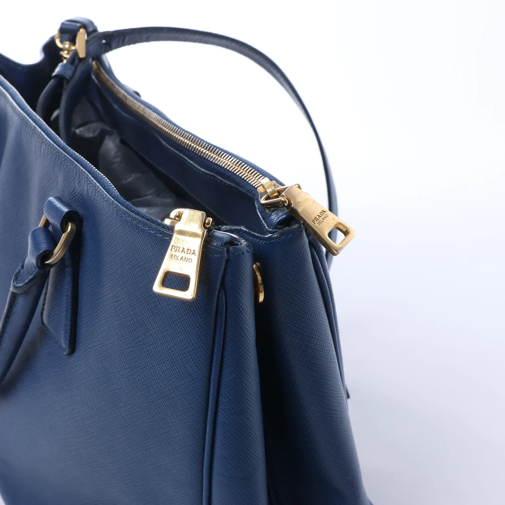 Prada Galleria Saffiano Lux Leather 2Way Handbag in Blue 324823