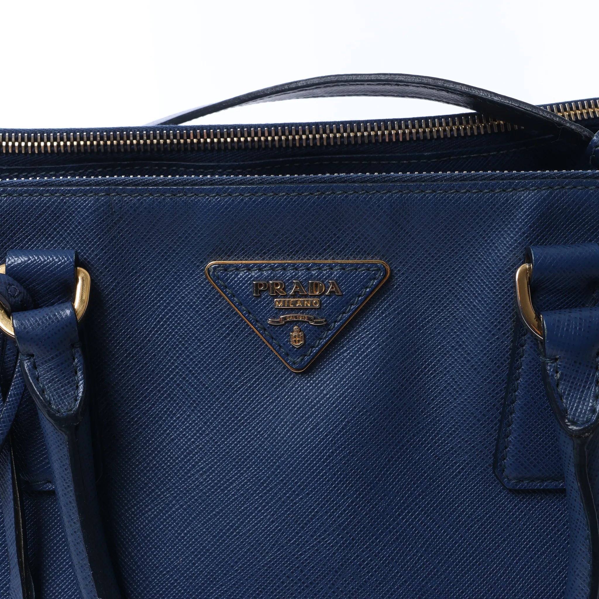 Prada Galleria Saffiano Lux Leather 2Way Handbag in Blue 324823