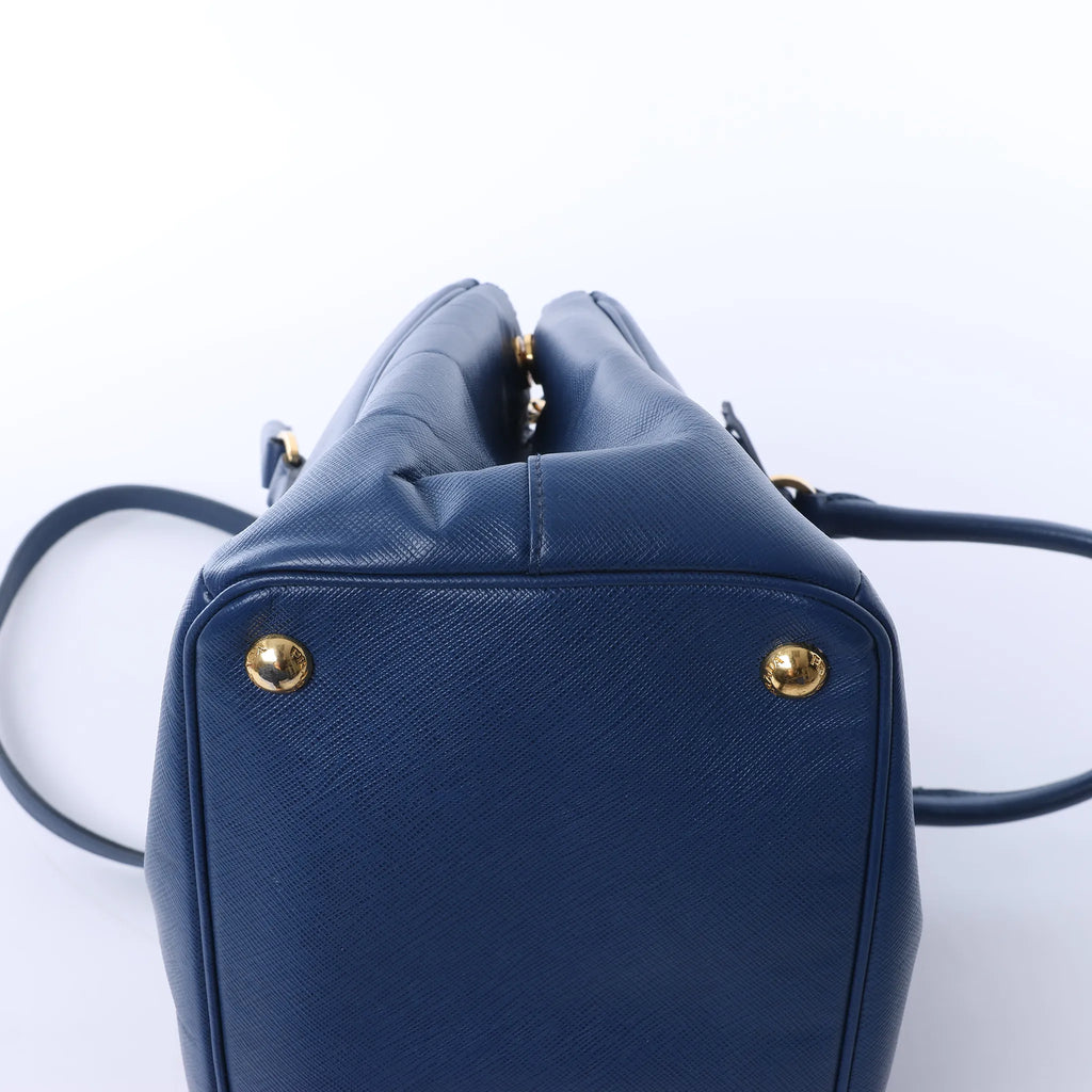 Prada Galleria Saffiano Lux Leather 2Way Handbag in Blue 324823