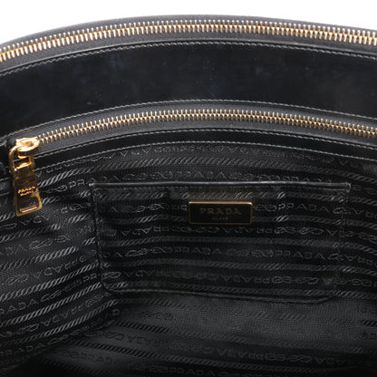 Prada Galleria Saffiano Lux Smooth Leather 2Way Handbag in Black