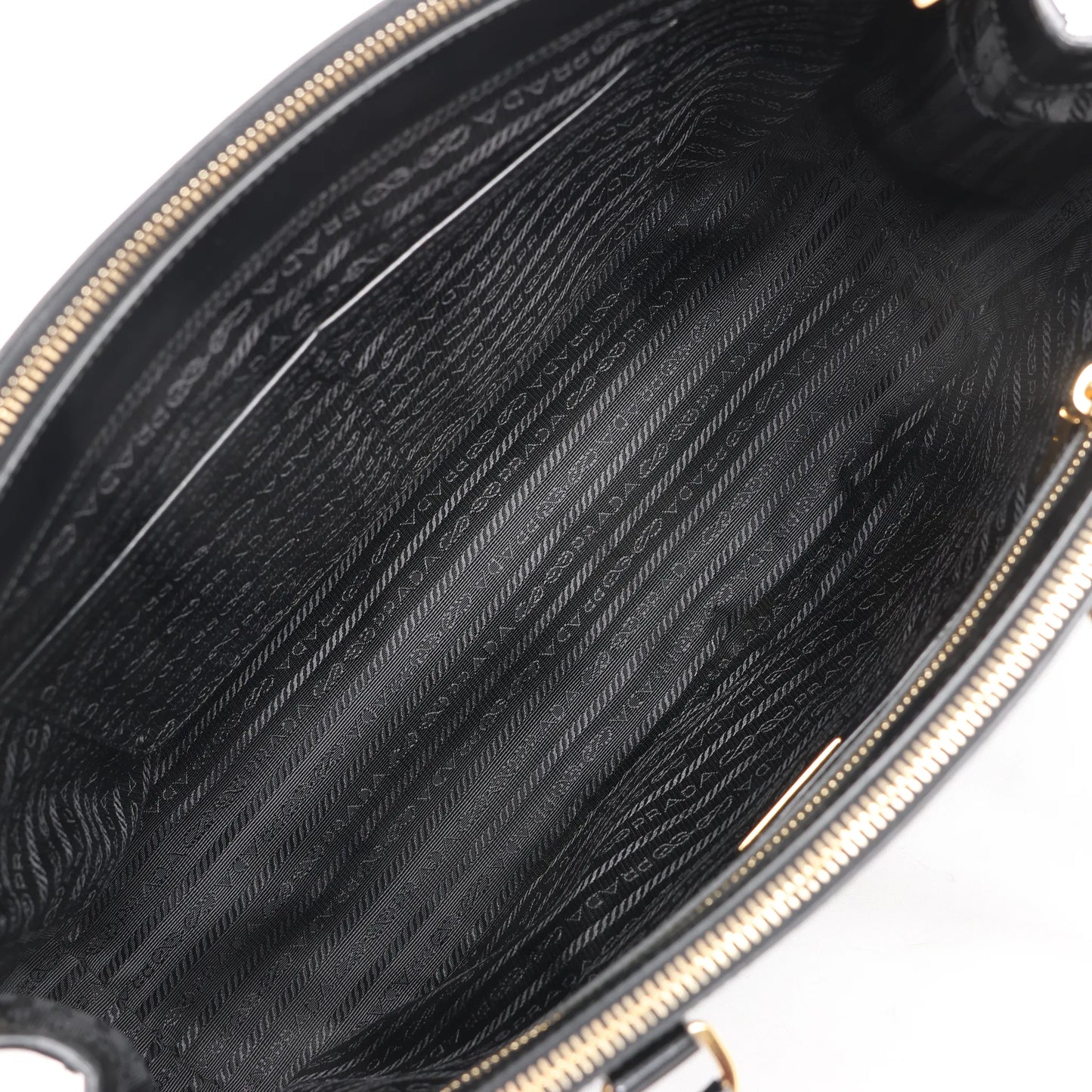 Prada Galleria Saffiano Lux Smooth Leather 2Way Handbag in Black