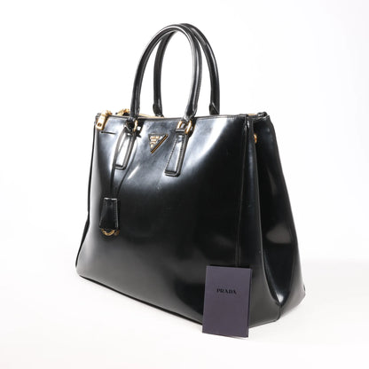 Prada Galleria Saffiano Lux Smooth Leather 2Way Handbag in Black