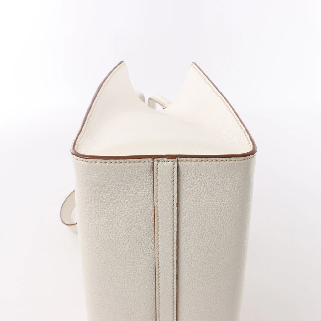Prada Bibliothèque Leather 2Way Shoulder Bag in White