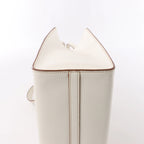 Prada Bibliothèque Leather 2Way Shoulder Bag in White