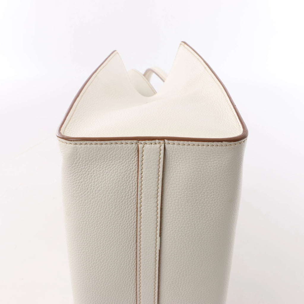 Prada Bibliothèque Leather 2Way Shoulder Bag in White