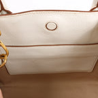 Prada Bibliothèque Leather 2Way Shoulder Bag in White