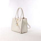 Prada Bibliothèque Leather 2Way Shoulder Bag in White