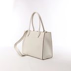 Prada Bibliothèque Leather 2Way Shoulder Bag in White